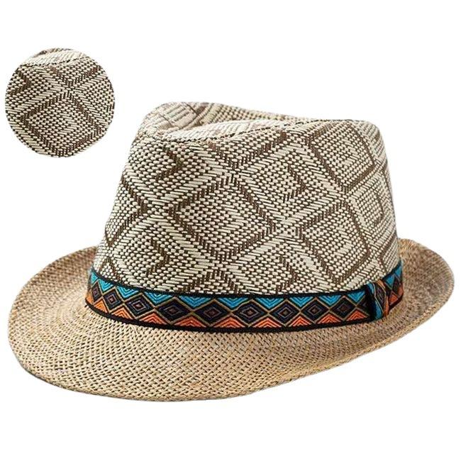 New Spring and Summer Men's Straw Top Hat Short Along the Tide Fashion British Jazz Sunshade Sun Protection Beach Hat Gentleman Versatile