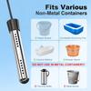 Doccia da Campeggio Portatile con Riscaldatore, Doccia Portatile Ricaricabile da 6000mAh con Riscaldatore a Immersione da 2000W, Display LED, Doccia da Campeggio Riscaldata per Viaggi,