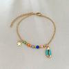 Fashion Versatile Cat Eye Oil Dripping Shell Stainless Steel Bracelet For Women