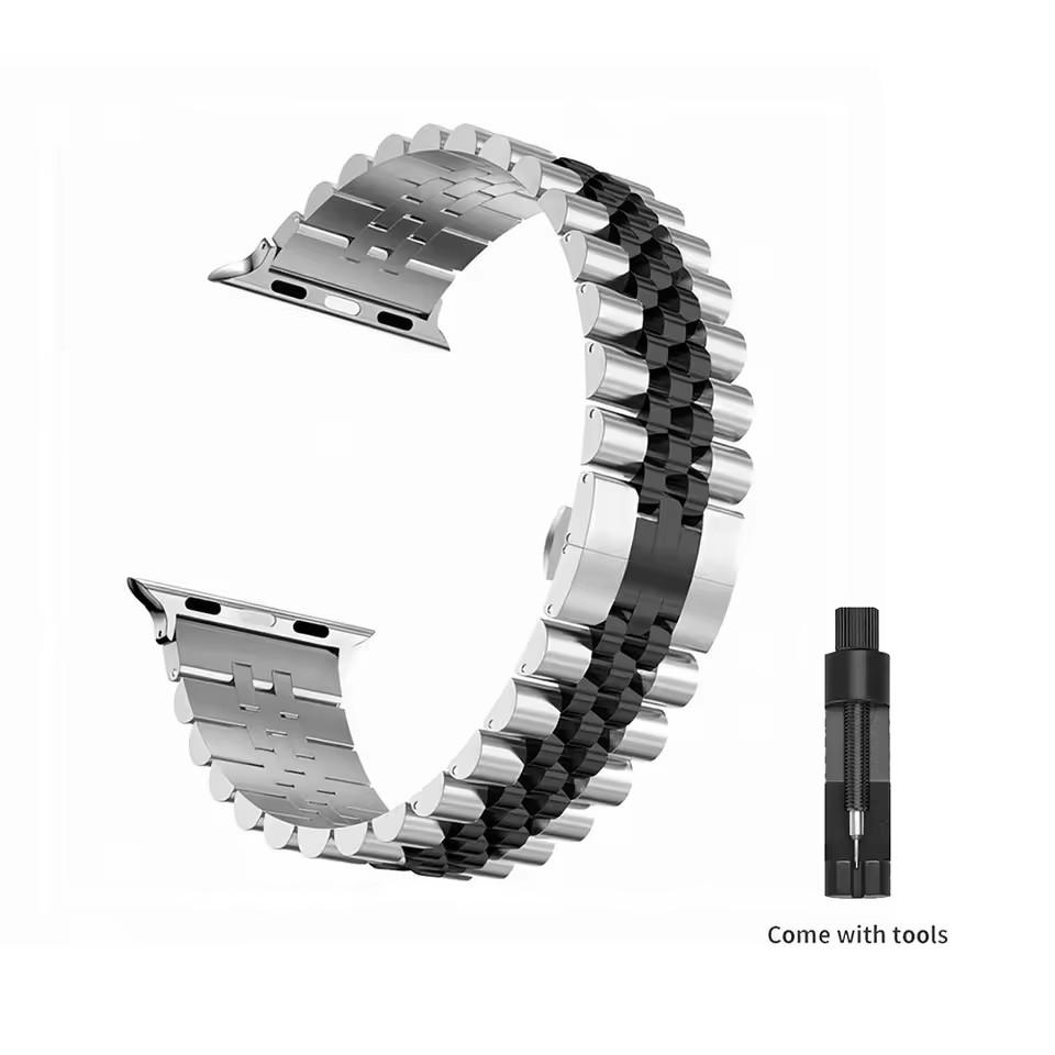 

Ремешок из нержавеющей стали для Apple Watch Band 45 мм 41 мм Ultra 49 мм 44 мм 40 мм 42 мм 38 мм Металлический браслет IWatch Series 9 8 7 SE 6 5 4 42 44 45 46 49mm