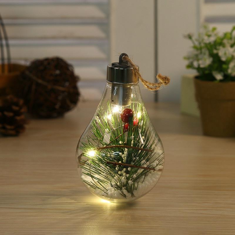 Led Transparent Christmas Ball. Christmas Decorations. Christmas Tree Decoration Pendant Plastic Ball Bulb