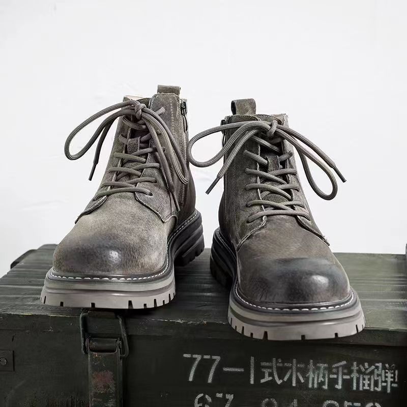 Men's American retro Martin boots Men's 2025 new autumn and winter British style tooling boots Men's platform versatile leather shoes