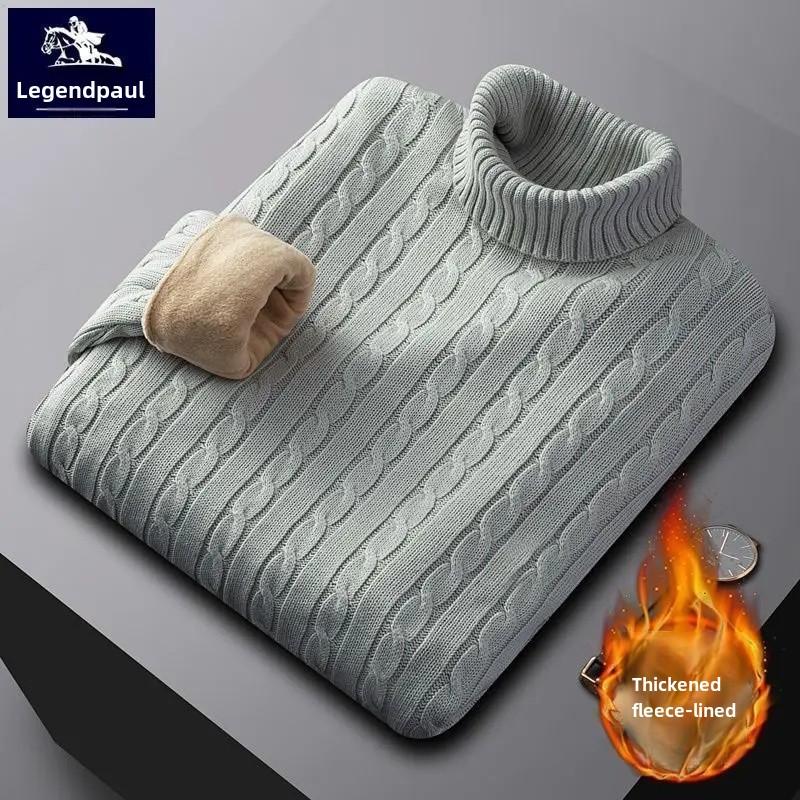 Ανδρικό Πόλο Ζιβάγκο Πουλόβερ Χοντρό Βαμβακερό Πλεκτό Τοπ Φλις Επένδυση Και Πυκνωμένο Ζεστό Σουτιέν Μαλακό Και Εύκαμπτο Κομψό