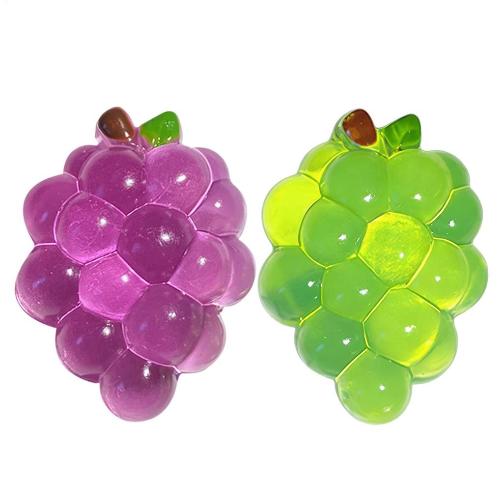 Soft Realistic Grape Shape Squeeze Toy Calming Pocket-Sized Squeeze Toy for Boys Girls Children Students Adults Classroom Home