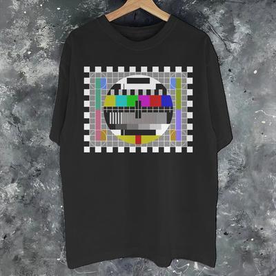 Tv Test Card Glitched No Signal New Arrival T Shirt Unisex Unisex 100 Cotton Tee Shirt Clothing