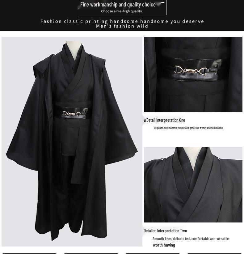 Jinyuan Yijia Anakin Jedi Knight Star Wars Cosplay Costume - Black Suit