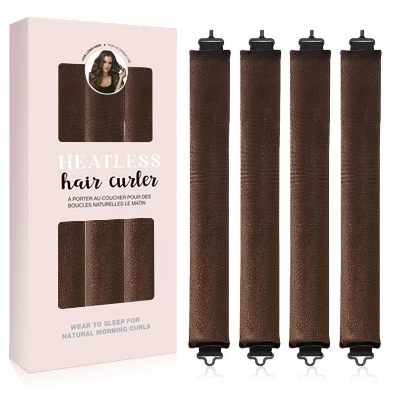 Exclusive 3-Piece No-Heat Curling Iron Set - U-Shaped Sleep Waves In Color Box Packaging