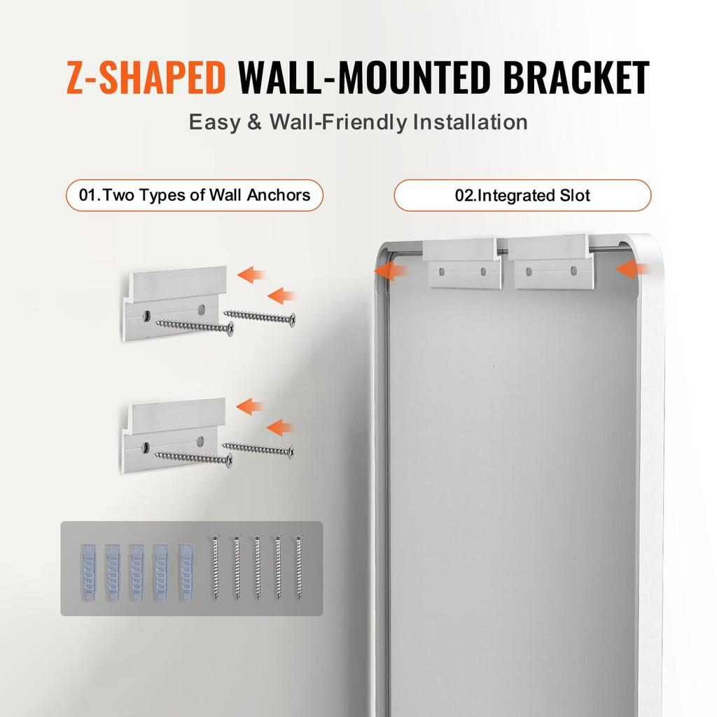 Square Wall Mounted Mirror 22" X 30" Mirror with Aluminium Alloy Frame