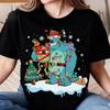 Christmas Monsters Inc Women Unisex Summer TShirt Oversized Casual Loose Unisex Women Short Sleeve Tee Skinfriendly Cotton