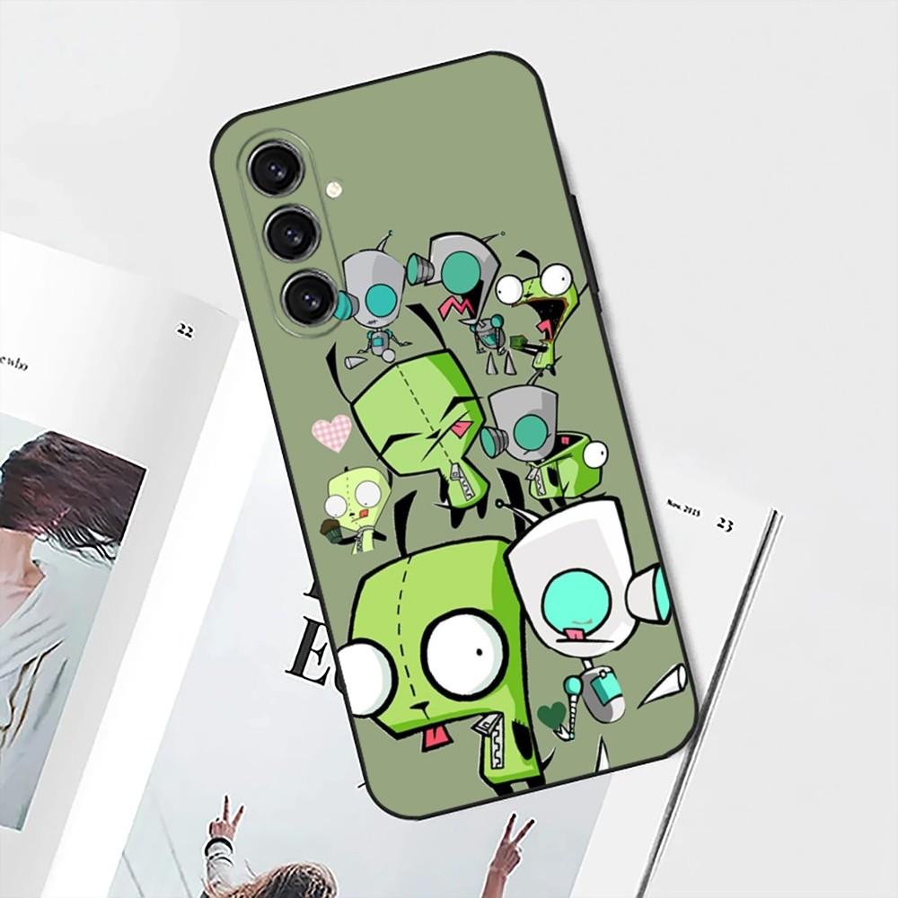 C-Cartoon I-Invader Zim Phone Case For Samsung S25,S24,S21,S22,S23,S30,Ultra,S20,Plus,Fe,Lite,Note,10 Black Soft Shell