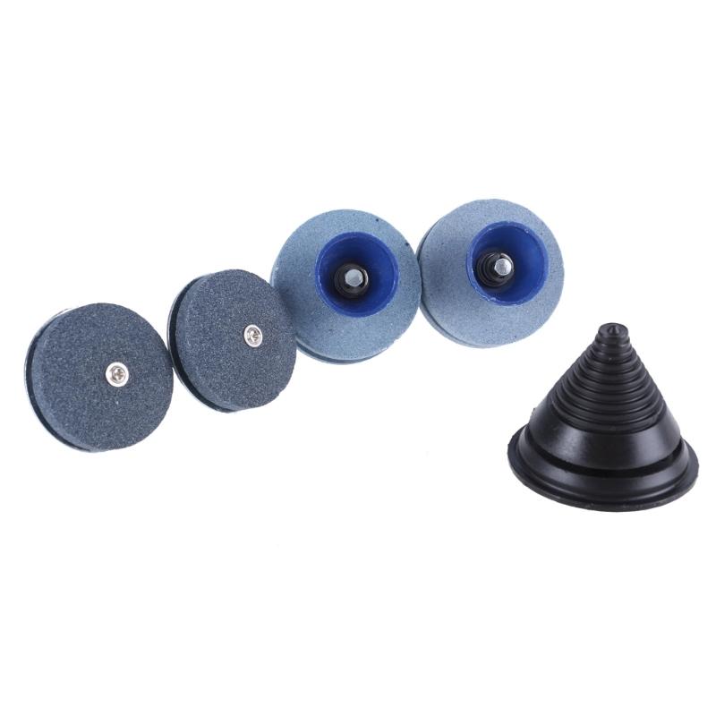 

4 шт. Точилка для ножей газонокосилки с балансиром для дрели с простым тестом на баланс, прочные корундовые конструкции 1