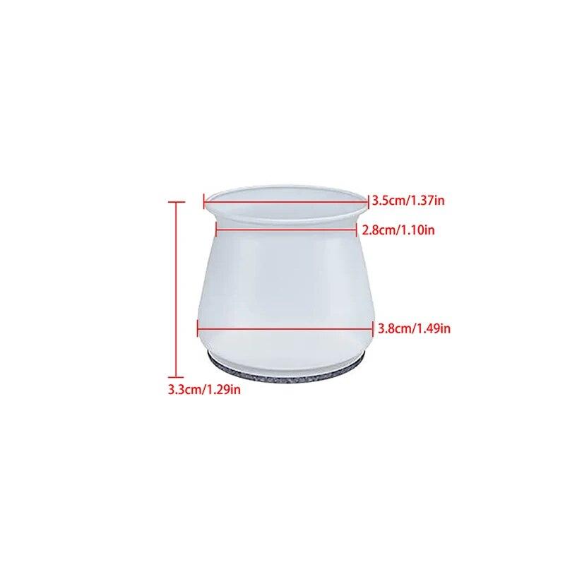 Silicone Chair Leg Caps 16/24/32pcs Table Foot Dust Covers Round/Square Furniture Leveling Legs Cups Home Floor Protector