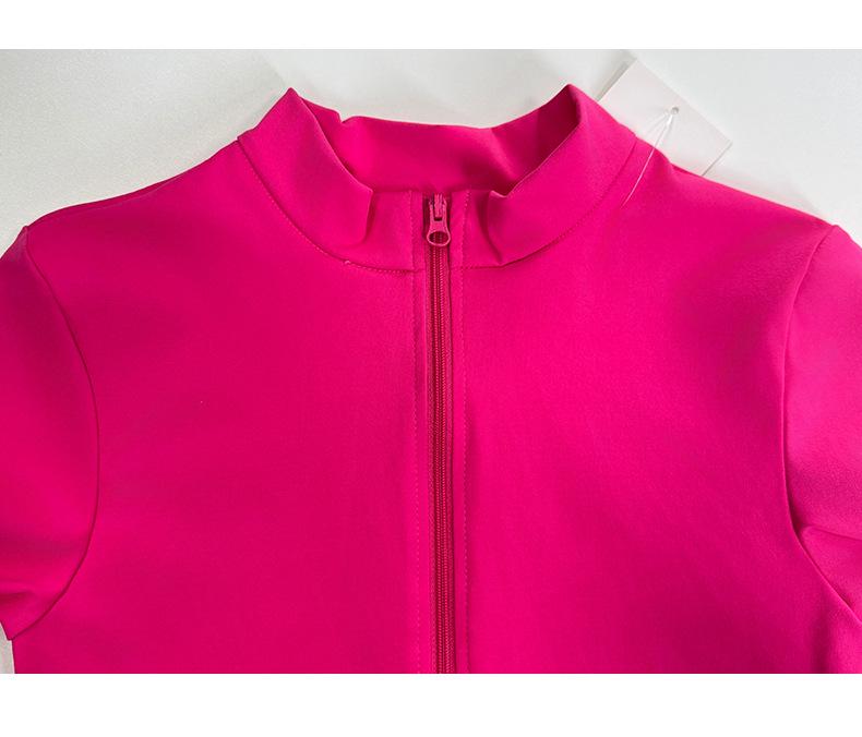 Zippered Yoga & Fitness Bodysuit - Hip-Lifting, Low-Intensity Pilates One-Piece