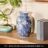 Chinese Blue and White Porcelain Ceramic Vase Colored Handmade Rose Ceramic Jar Flower Vase Flowerpot Home Decoration