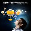 Solar System Toy Set with 3D Sun Planets Model Solar Powered Universe Astronomical Science Learning STEM Educational DIY Assembly Toy Boys Girls Gift