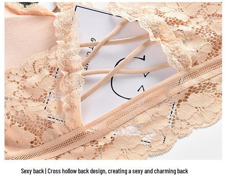 Reizvolles Rückenüberkreuz-Spitzen-Schlauch-Sport-BH - Ohne Bügel