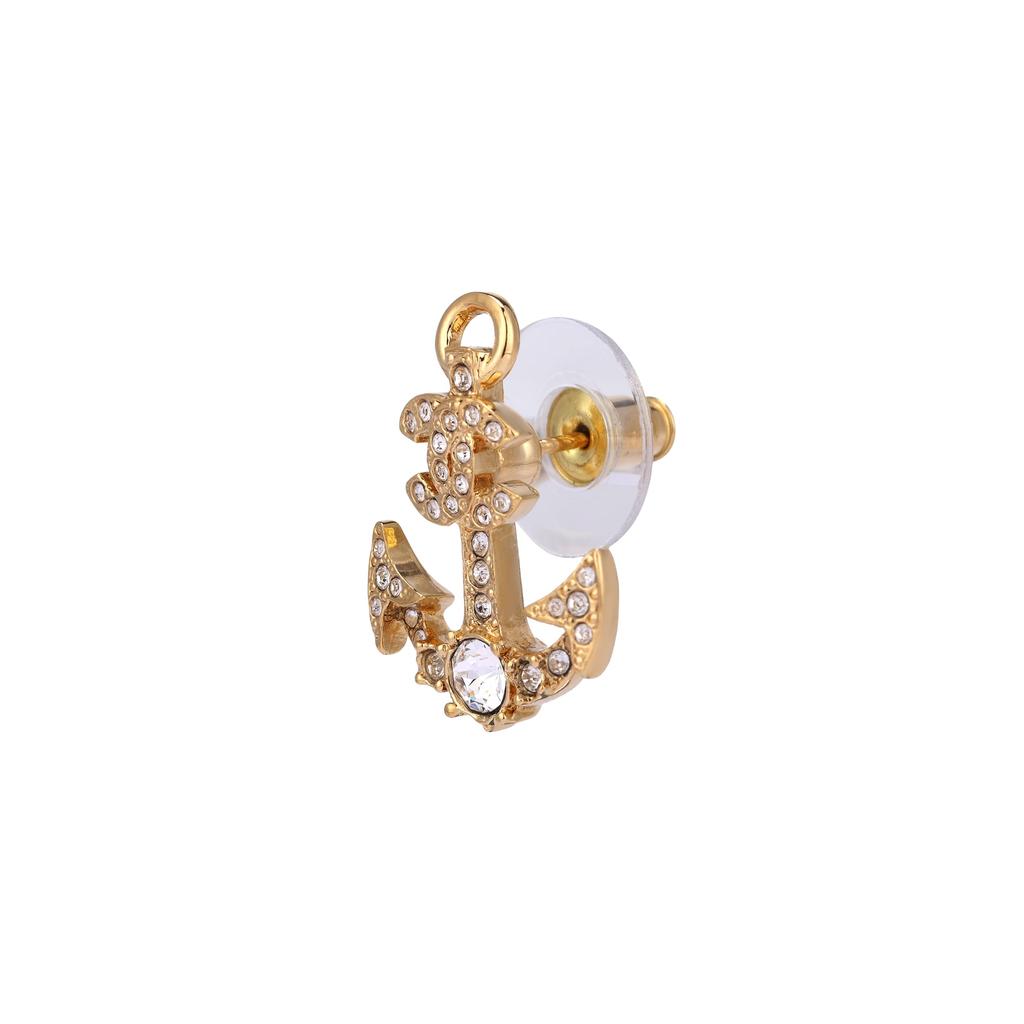 CHANEL Stud Earrings Women's Gold AB-25C-060