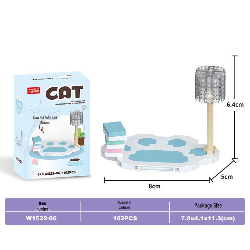 Lele Brothers Micro-Particle Building Blocks Orange Cat Model - Compatible with Lego Educational Toy for Kids