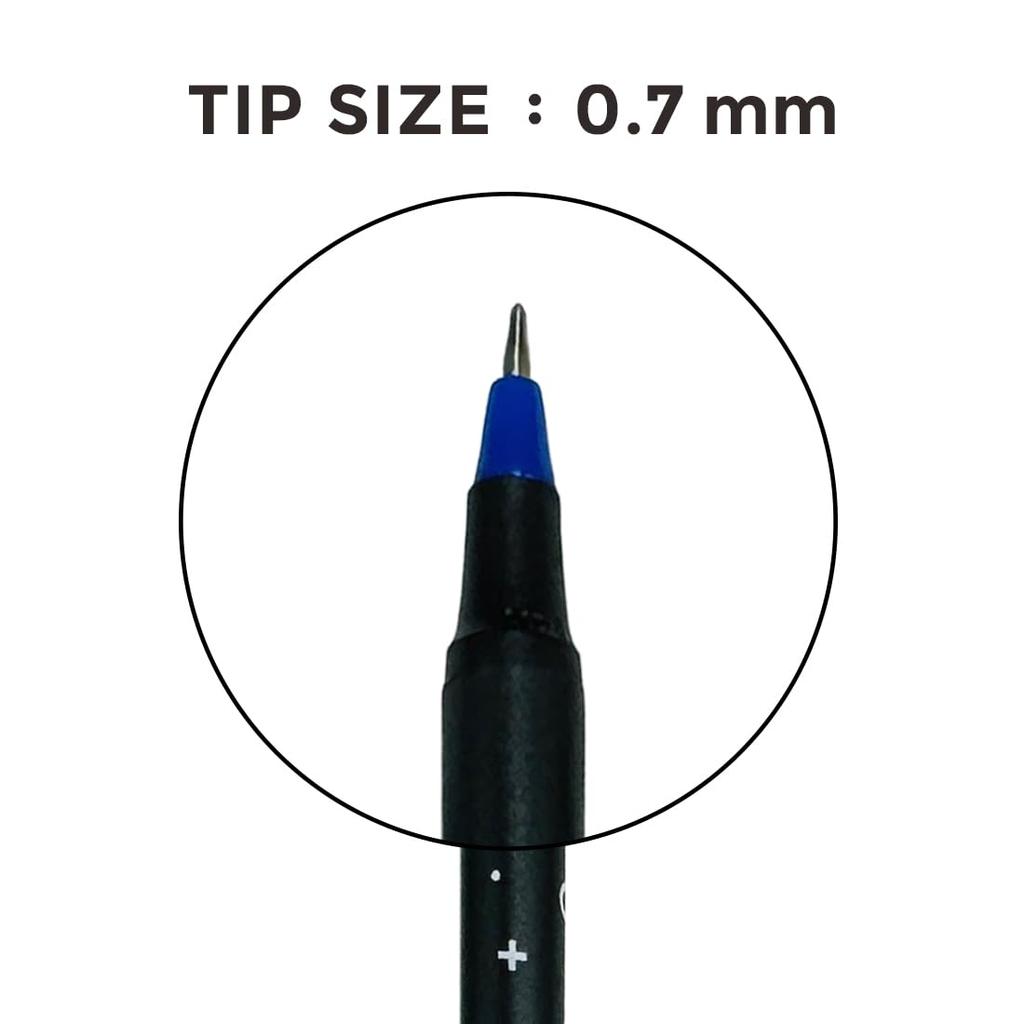Pentonic Cipher 0.7mm Blue Ink Ball Pen Smooth Writing for Office School Home Use Low Viscosity Ink Pack of 1 X 10PCS