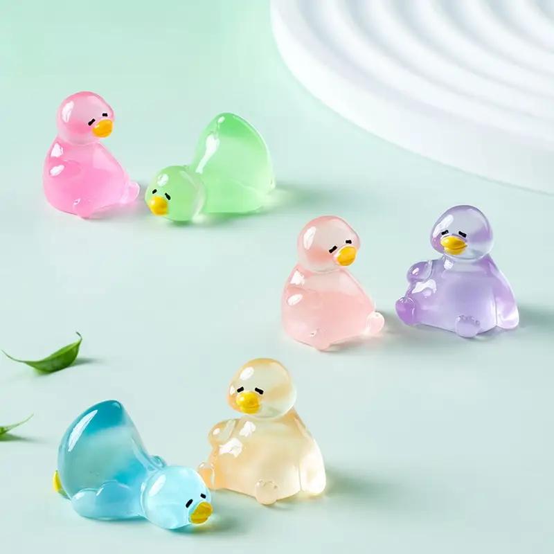 10 / 20 peças Patos Mini de Resina Luminosos Brilham no Escuro Ganso Figuras Minúsculas Estátuas de Animais Fofos Ideais para FAÇA VOCÊ MESMO Jardim de Fadas Micro Paisagem