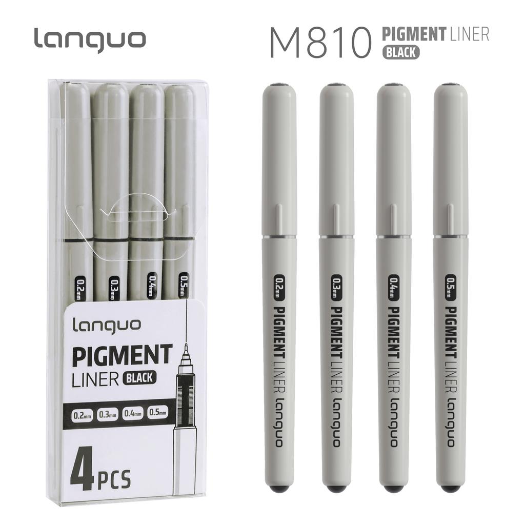 LANGUO 0,2/0,5 mm Strichstärke Pigment Liner Gel-Stifte Wischfest Wasserfest Fineliner Stifte Schreibwaren Schul- und Bürobedarf