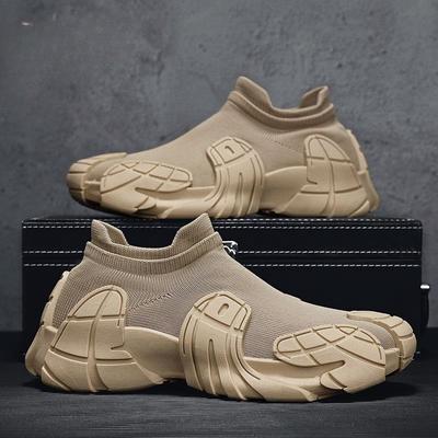 Papa schoenen heren lente nieuw vlieg-geweven mesh sokken mond hardloopschoenen licht en ademend één-pedaal herenschoenen