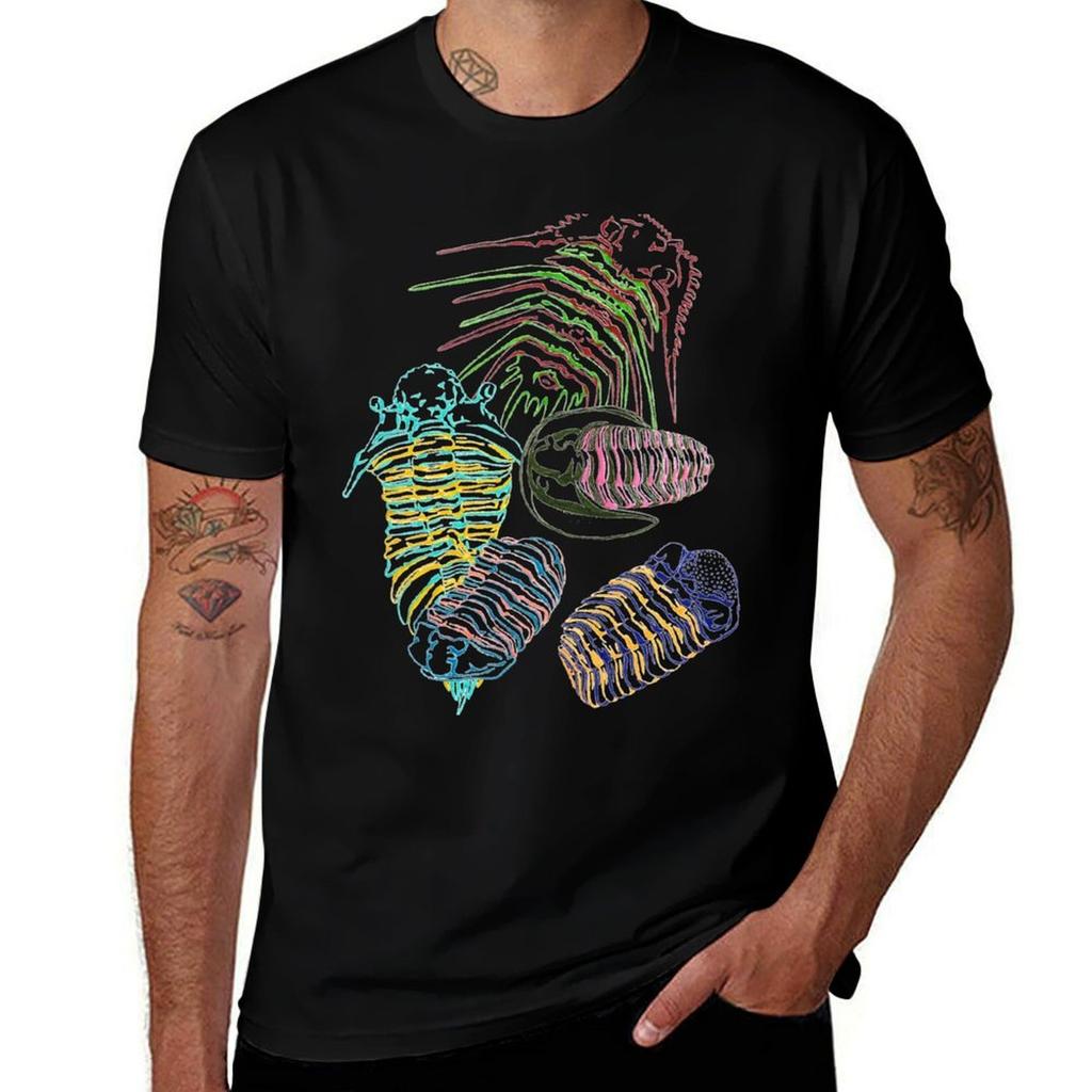 Silurian and Devonian Era Trilobites T-Shirt Basic Simple Casual Short Sleeve Tee