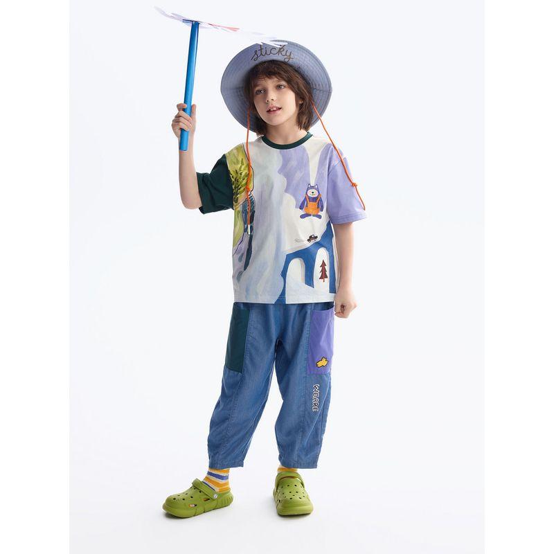 [Moisture-Wicking] Mqd Children's Clothing Boys' Short-Sleeved T-Shirt Summer New Round-Neck Cartoon Top Children's Clothing