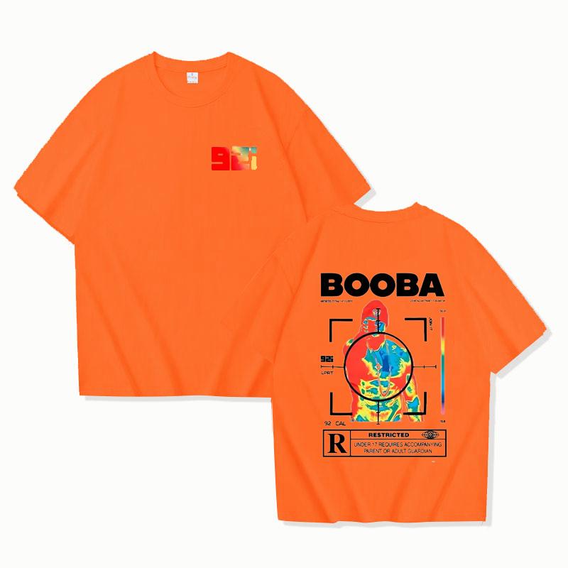 B2O T-shirts Herr Mode BOOBA Tryckt Kortärmad T-shirt Dam Casual Harajuku Streetwear Tee Toppar