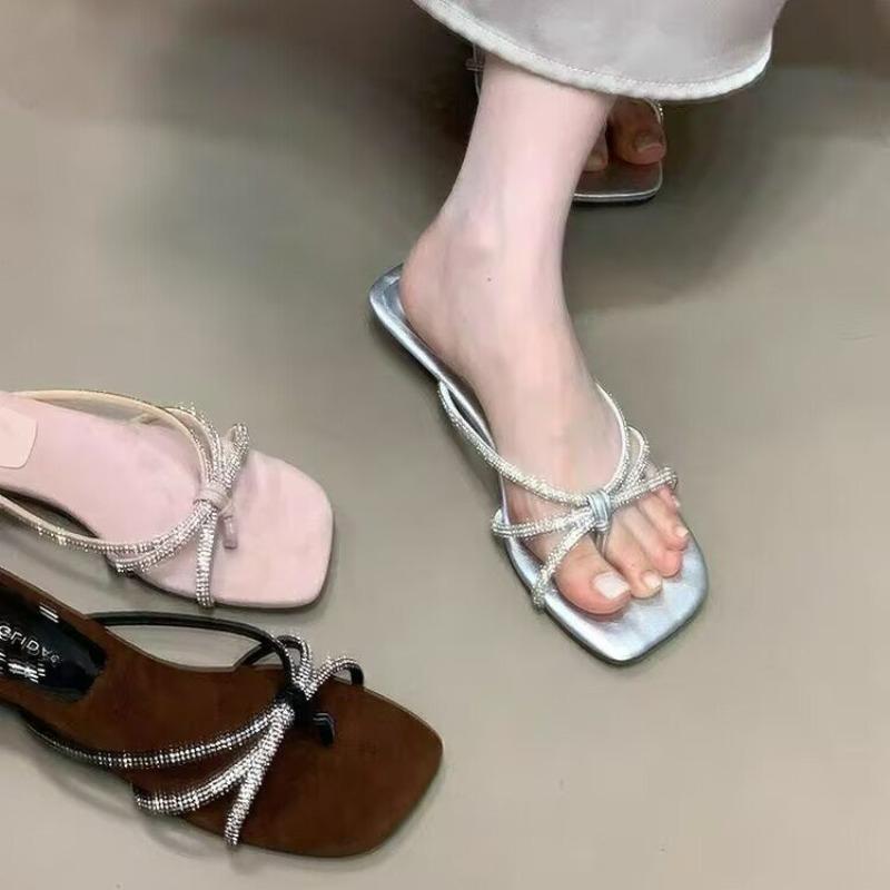 Mode Nouveau Style Été Plage Tongs Femmes Ballerines Pantoufles Confort Enfiler Diapositives Décontracté Robe Street Style Chaussures Zapatos Mujer