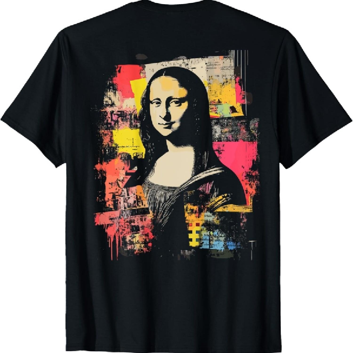 

Abstract Graffiti Art Mona Lisa Back Printed T-Shirt XXXXXL