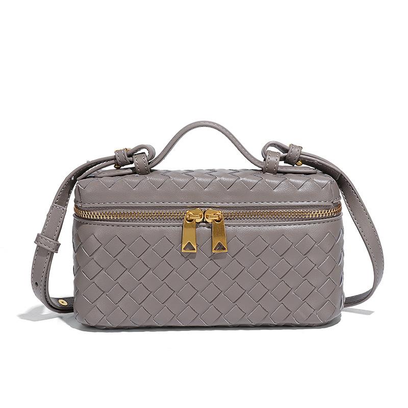 Xiaoxiangfeng box bag fashionable hand carry women's bag handwoven bag casual shoulder messenger bag