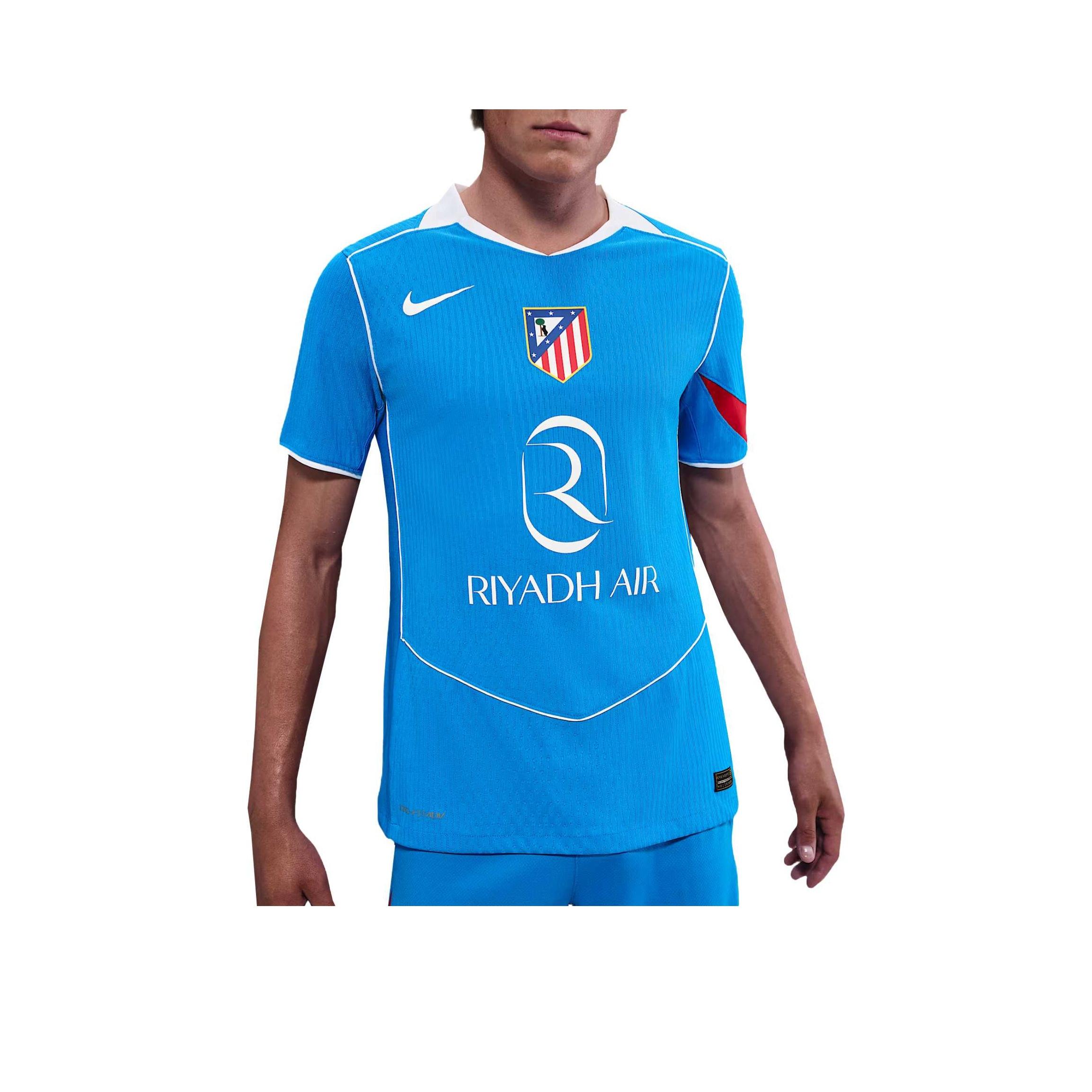 

Nike Dri-FIT ADV Match Series Total 90 Atletico Madrid Сезон 2025/26 Аутентичная влагоотводящая футбольная майка Мужская майка HM3192-407 L