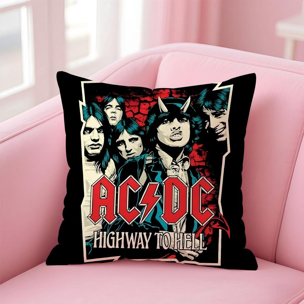 Band A-AC D-DC Cushion Cover Comfortable Reversible Pillow Cover Ideal for Car Sofa Bedroom & Beyond