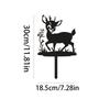 1Pc Wrought Iron Deer Garden Decoration Ground Stake, Christmas Decoration, Suitable for Outdoor Courtyard, Garden, Patio Decoration, Holiday