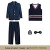 British Style Formal Plaid School Uniform Set for Girls