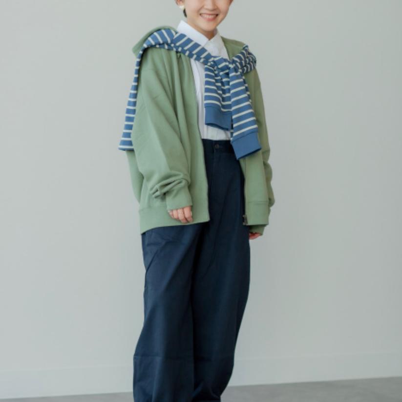 Uniqlo X JW Anderson Collaboration SS25 Solid Color Embroidered Logo Zipper Loose Fit Hoodie Unisex hoodies Green 476229-53