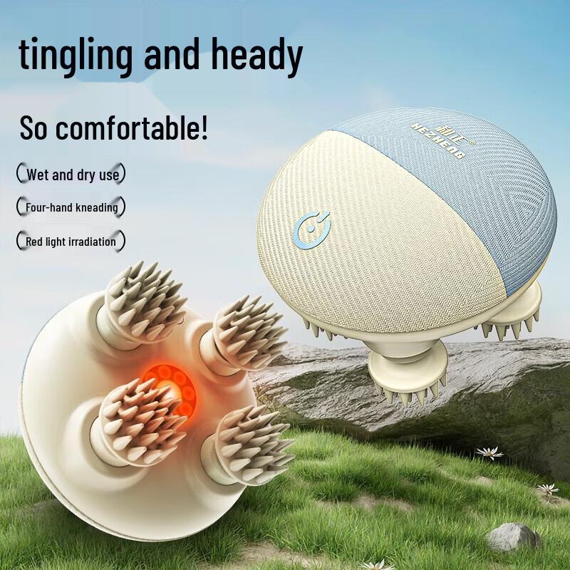 HEZHENG Electric Cat Paw Scalp Massager CN Plug (adapter Included)