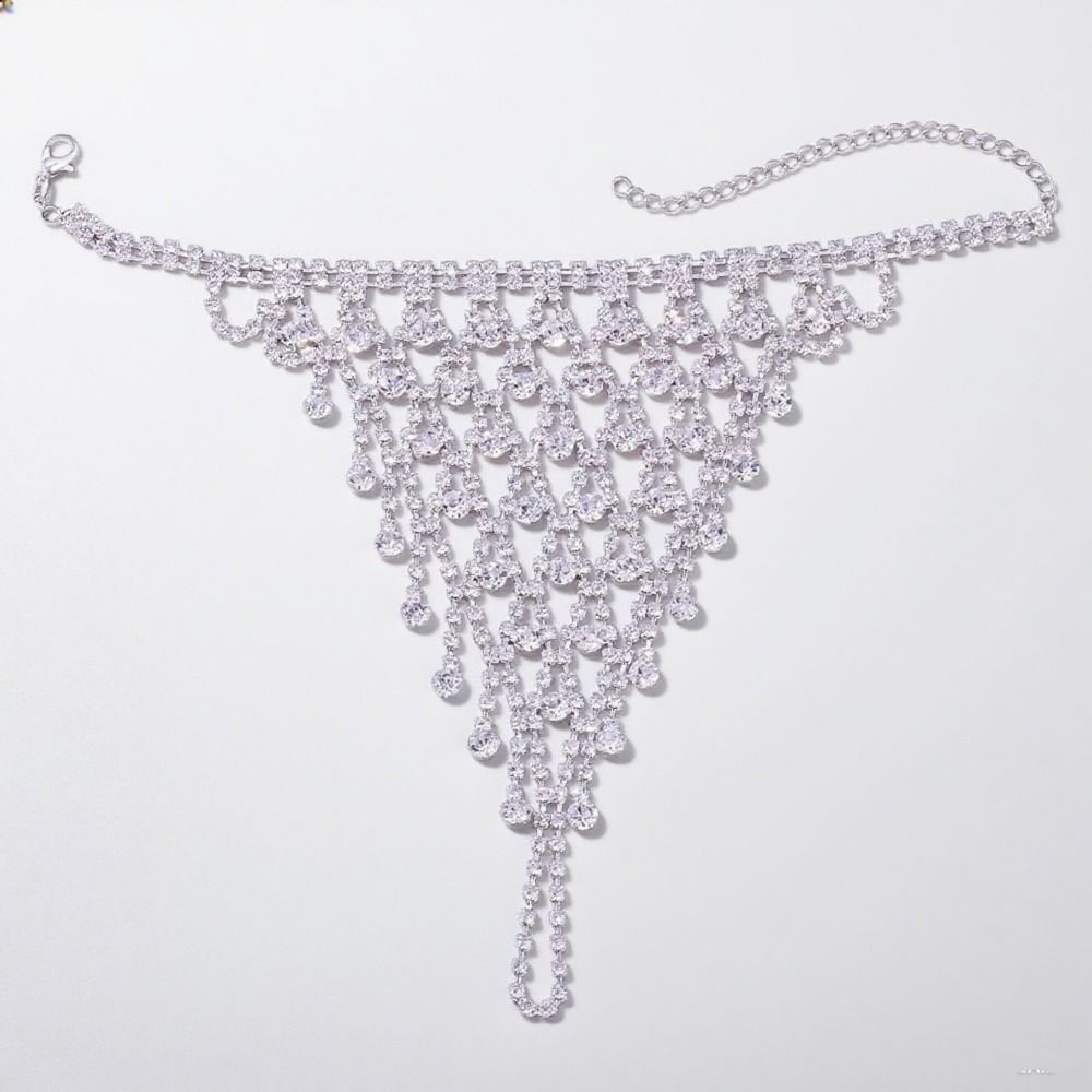 Elegant Rhinestone Bracelet Trendy Hand Crystal Bracelet Chain Finger Bangle Bracelet Beach Party