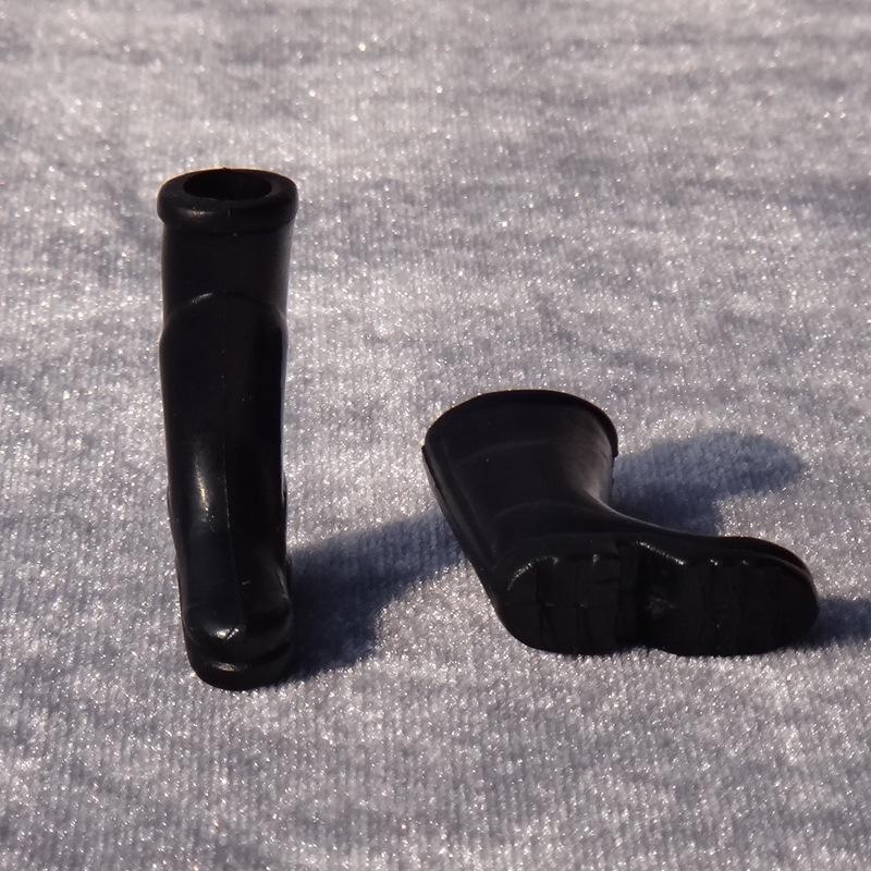 1:12 Dollhouse Miniature Black Rain Boots - Plastic Shoes Furniture Accessories