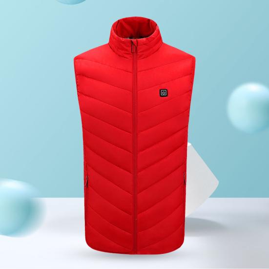 Heating Waistcoat Stand Collar Firm Hemming Comfortable Warming Rechargeable Electric Heating Vest