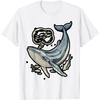 Surreal Whale Below Ship Art T-Shirt