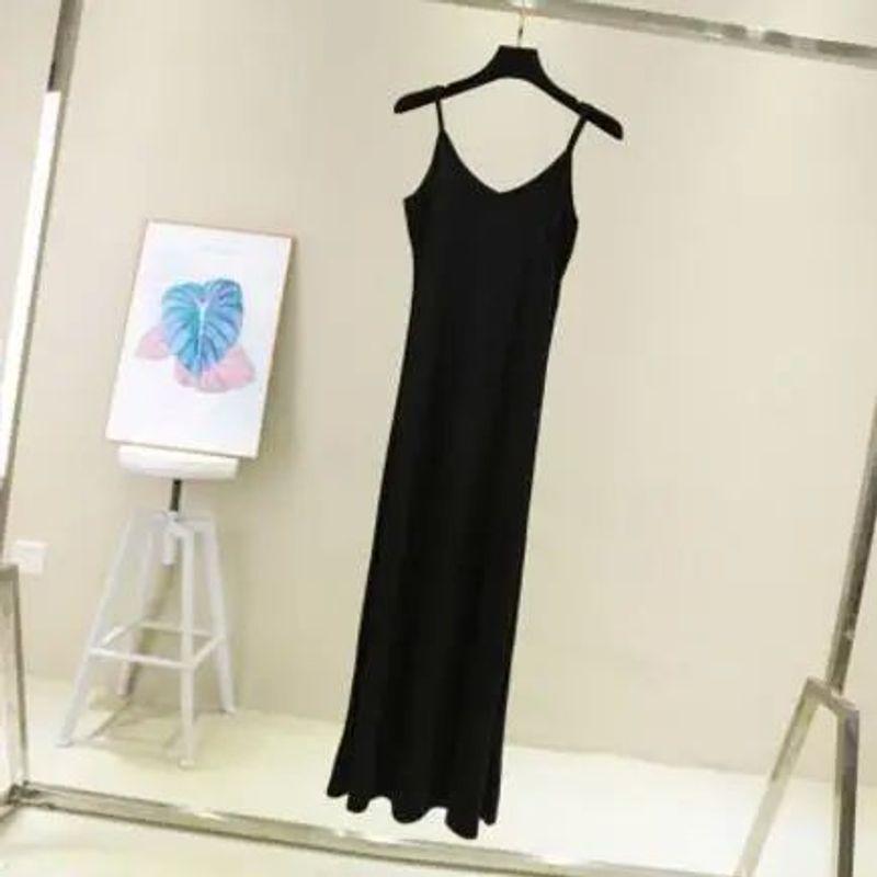 Anti Penetration Lined Bottom Dress Pure Color Anti-Penetration Lining Base Dress Women