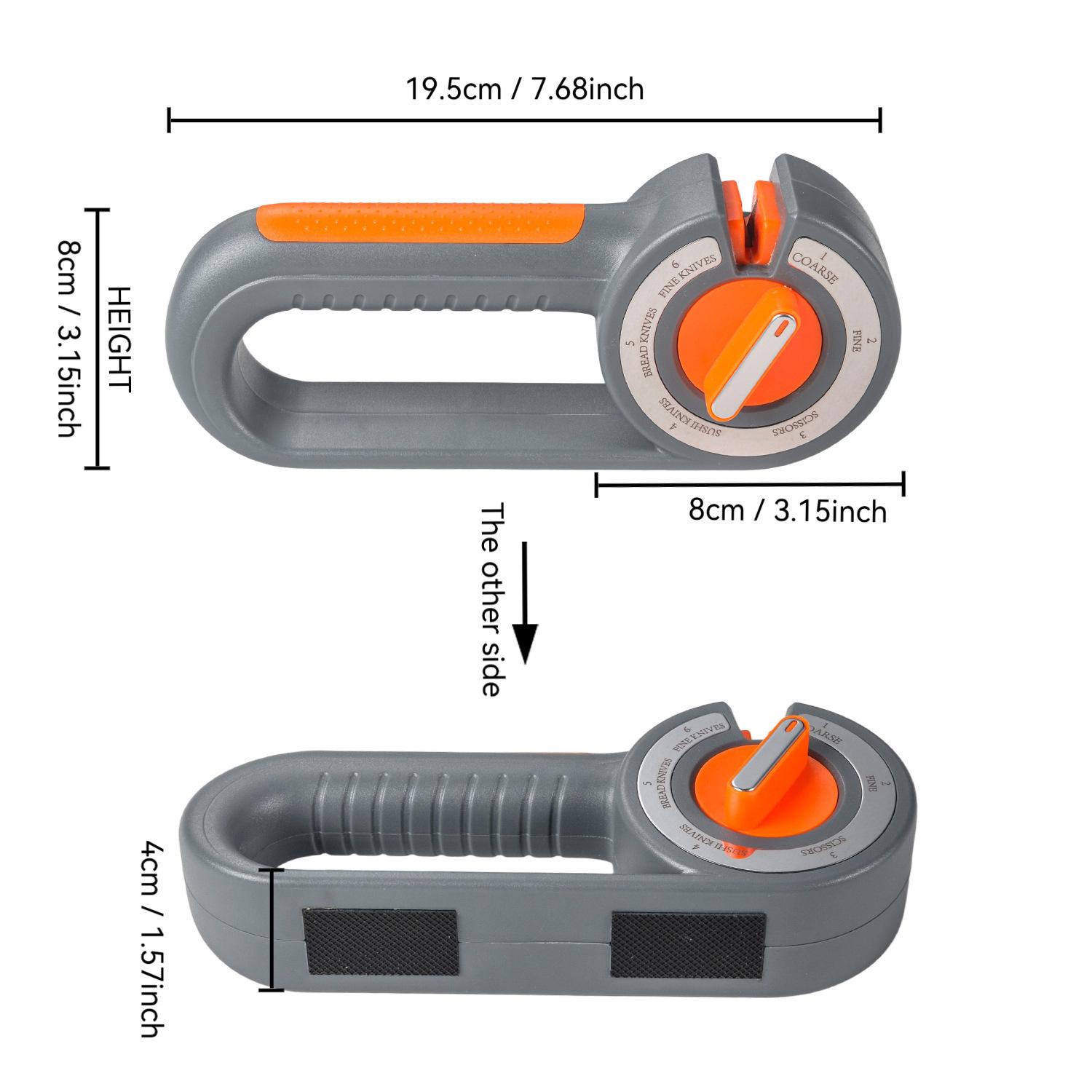 

Многофункциональная точилка для алмазных ножей «шесть в одном» высокого класса, бытовой кухонный нож, ручной быстрый артефакт для заточки под фиксированным углом S оранжевый