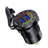 USB Charger QC 12V 24V Voltmeter LED for Built-in On/Off For Car