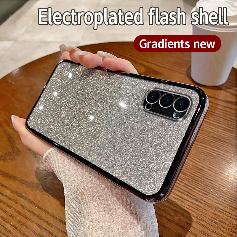 

Для OPPO Reno 4 5G Чехол OPPO RENO 4 5G Чехол для телефона Блестящий блестящий силиконовый объектив камеры Мягкая задняя крышка For OPPO Reno 4 5G