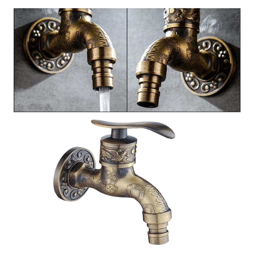 Zinc Alloy Laundry Bathroom Washing Machine Faucet Mop Pond Bibcock Wall Mounted Single Cold Water Tap
