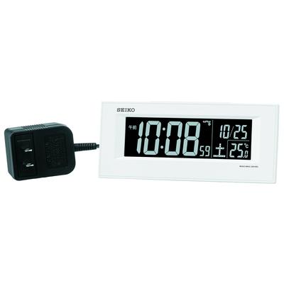 Clock Alarm Clock Radio AC Digital White DL209W SEIKO