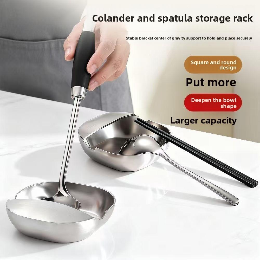Stainless Steel Spatula Rack Self-Standing Kitchen Storage Rack New Spoon Tray