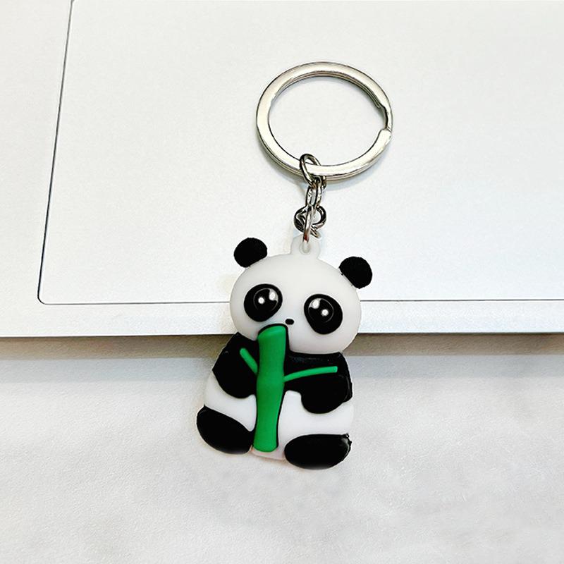 Creative Cute Panda with Bamboo Keychain Pendant - Children's Day Gift, Backpack Accessory, Hanging Ornament